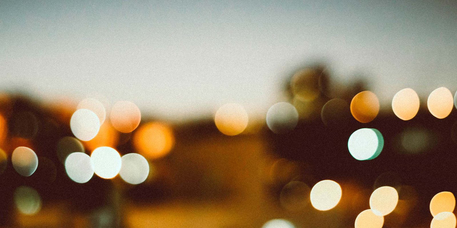 Out of focus lights at dusk