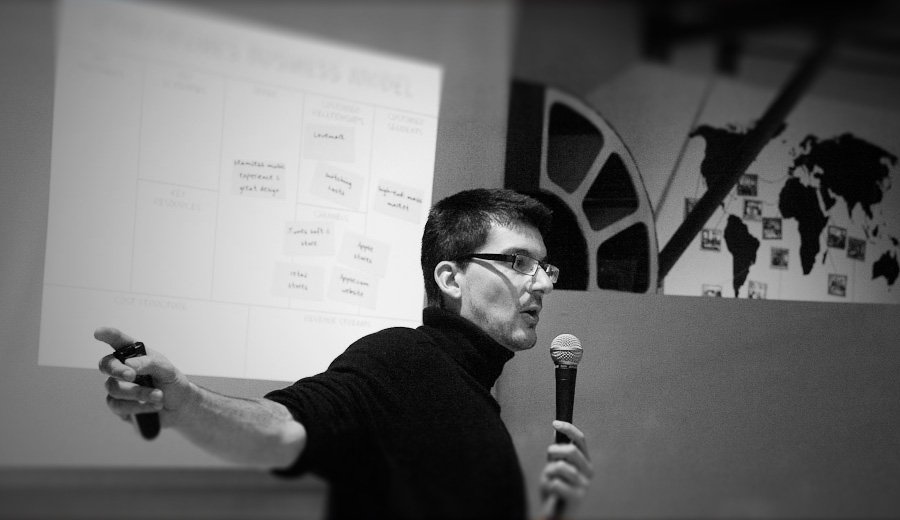 Alexander Osterwalder giving a talk