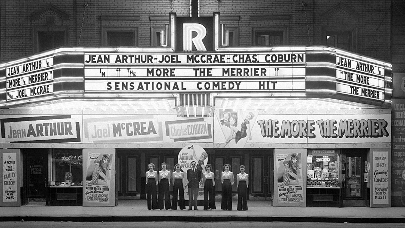 Movie theatre entrance circa 1950's