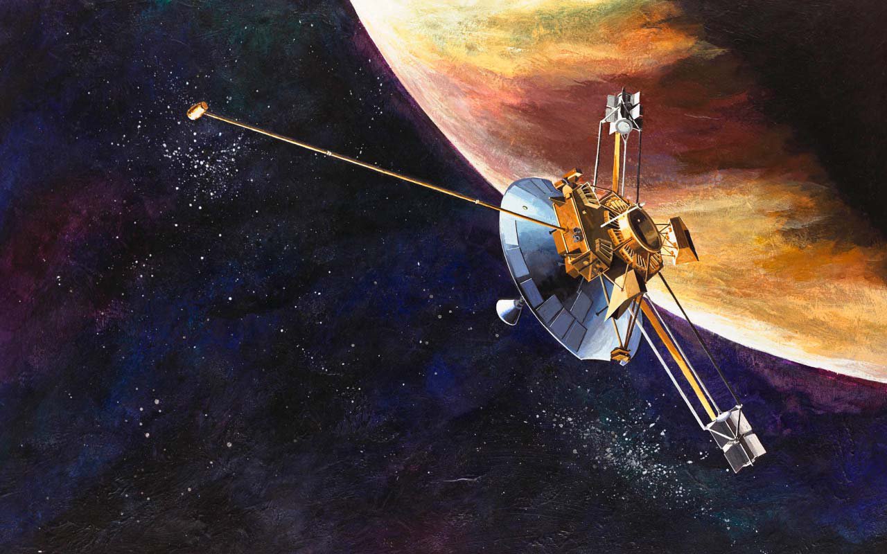 Illustration of the Voyager Space Probe