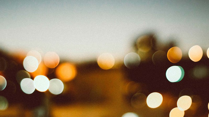 Out of focus lights at dusk