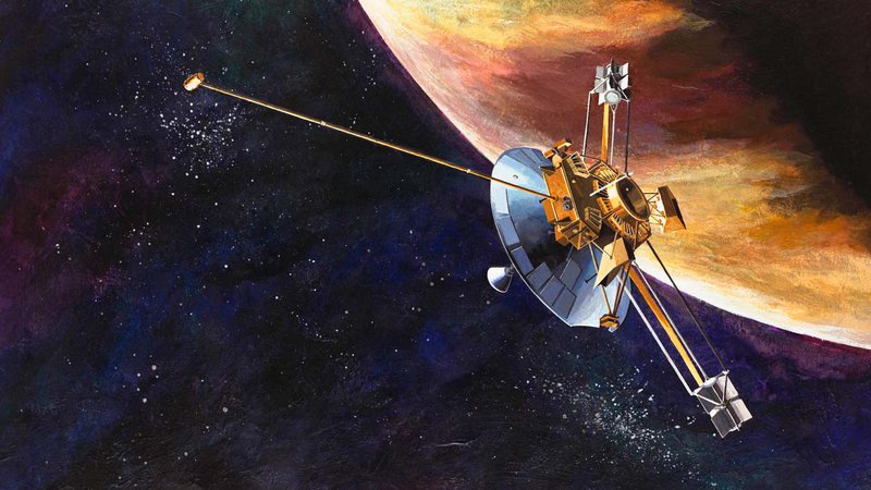 Illustration of the Voyager Space Probe
